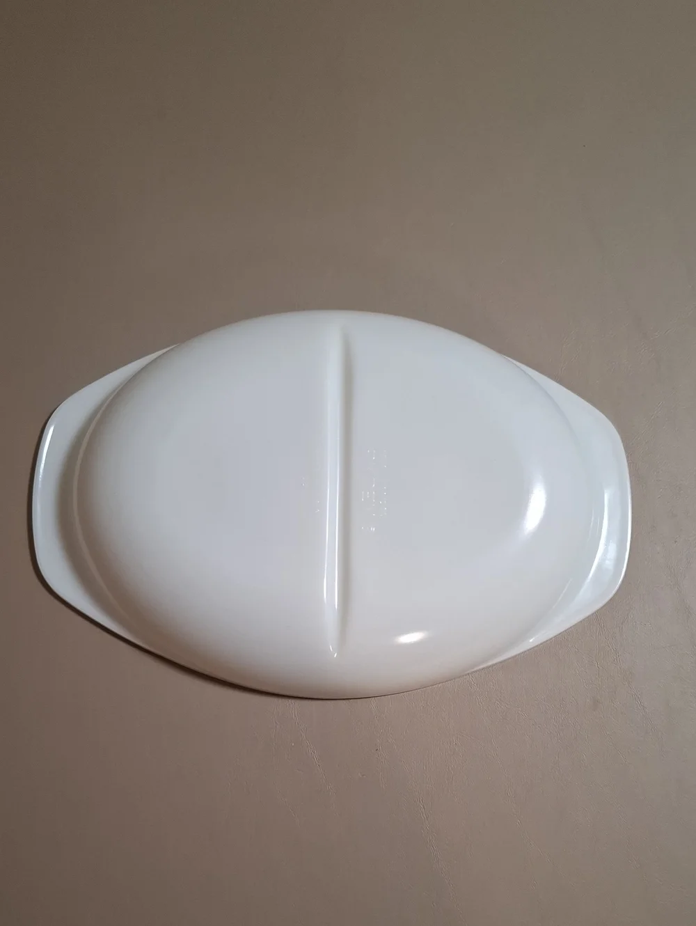 Vintage Pyrex 1083 White Divided Oval Dish 1 1/2 Quart Serving Party Platter